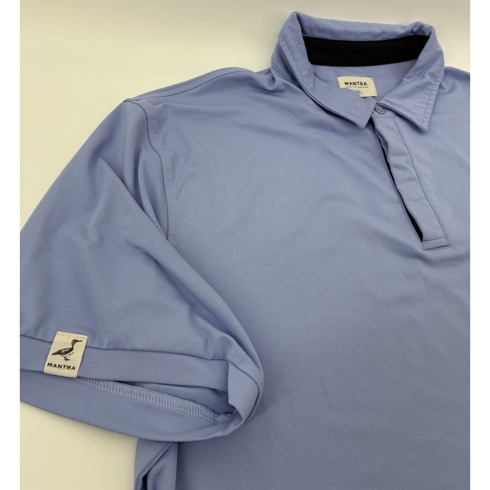 Mantra Performance Golf Polo Shirt Men's XL Blue Short Sleeve Stretch Athleisure
